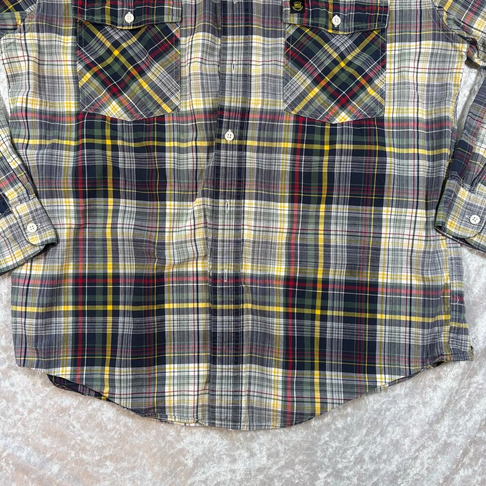Chaps Ralph Lauren Multi Color Button Up Flannel Large - Picture 5 of 7
